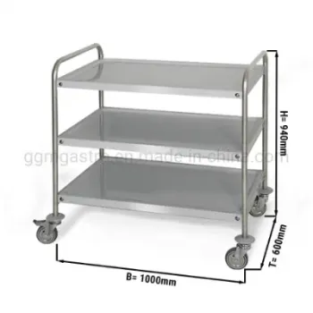 OEM Commercial Kitchen Furniture Serving Trolley 1, 0 M - Level 3