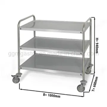 OEM Commercial Kitchen Furniture Serving Trolley 1, 0 M - Level 3