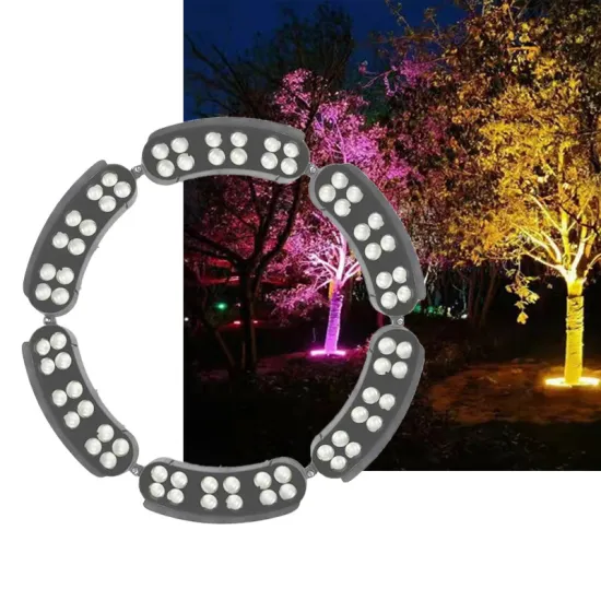 DMX Outdoor RGB Color Palm Tree Ring Light 72W IP65 Waterproof