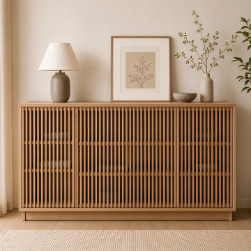 Modern MDF Panel Furniture TV Cabinet with Storage Design for Living Room