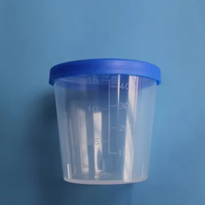 Disposable sampling cup with scale