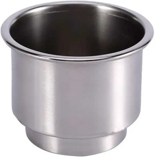Universal Stainless Steel Cup Holder for Boats with Drain Hole