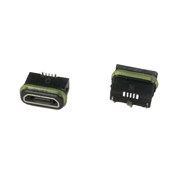 Micro USB 180° waterproof sticker with back plug