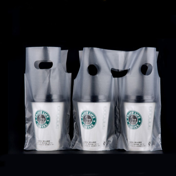 Milky tea coffee takeaway packaging plastic bag beverage