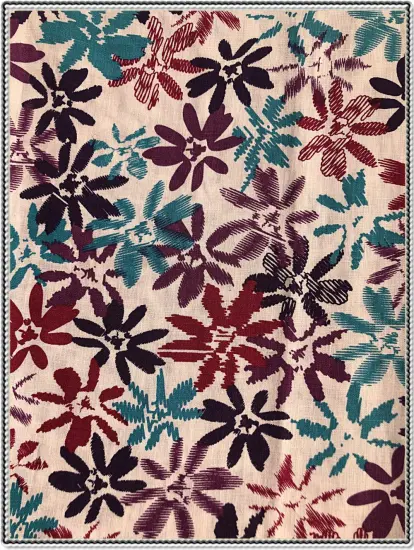 hot design 100%Linen print fabric for garments