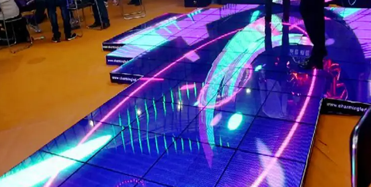 Interactive LED tile flooring