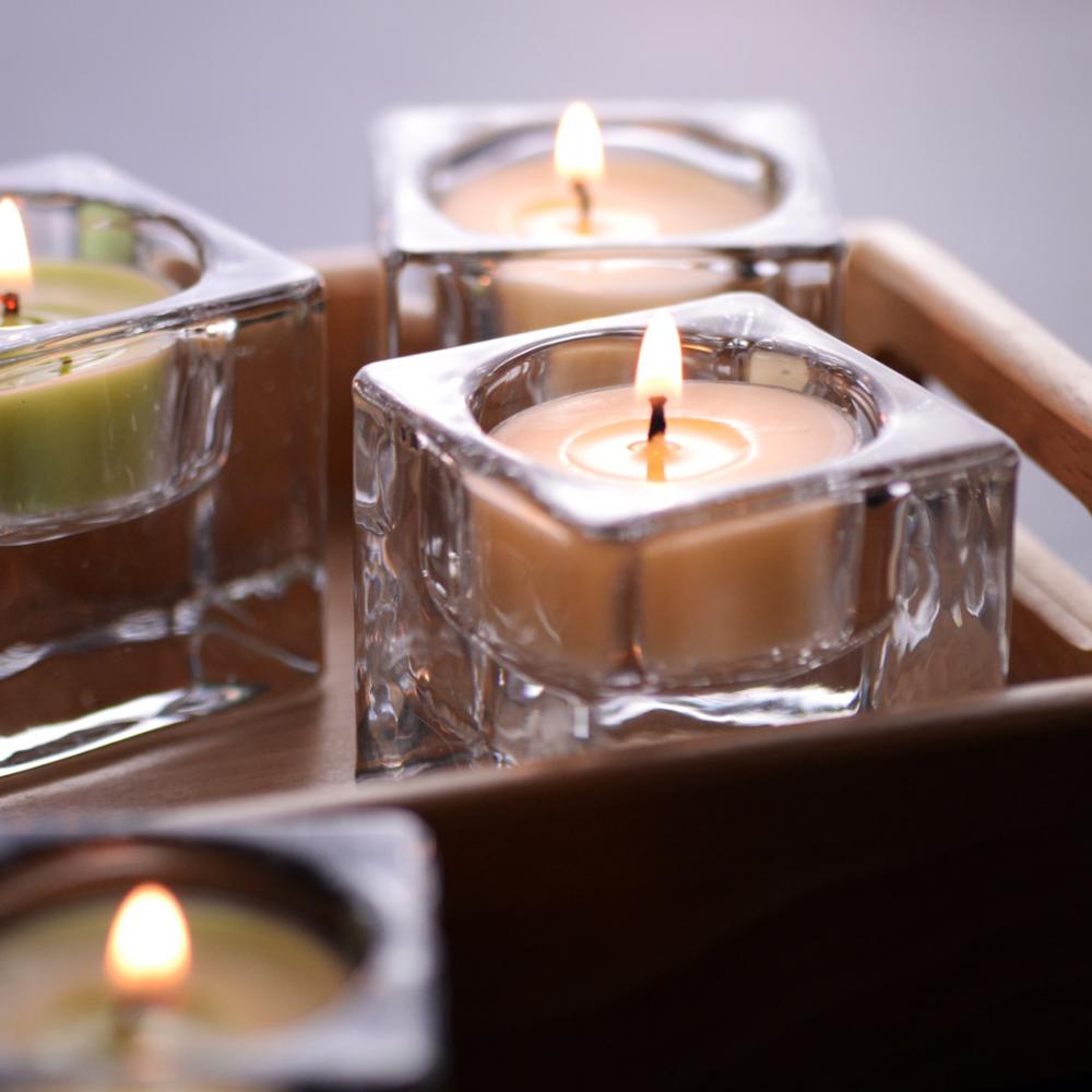 Small Glass Tealight Candle Holders