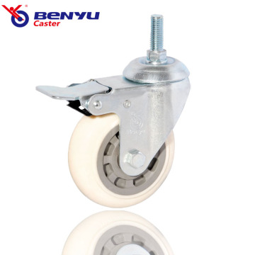 3Inch Swivel Wheel with Brake Nylon Industrial Casters