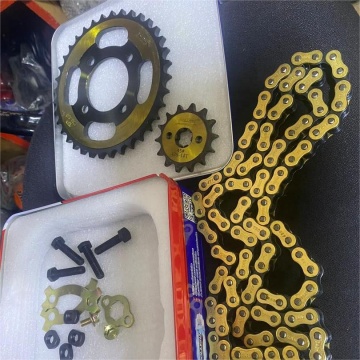 CQHZJ Good Quality Motorcycle Customized Chain and Sprocket Set for CG125 CG150 GN125 NS200