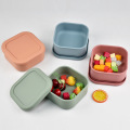 Квадратен силиконски контејнер за ужина за чување храна за оброци