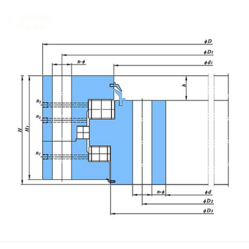无齿三排圆柱滚子转盘轴承