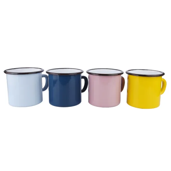 High Quality Metal Enamel Coffee Cup with Printing