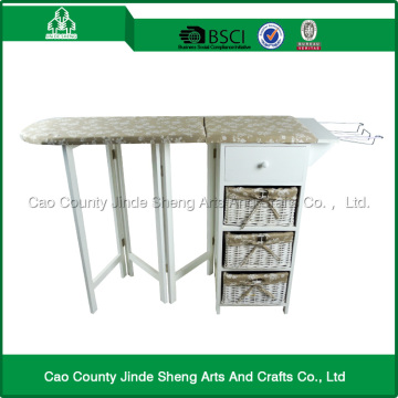 Hot sell home furniture beautiful wooden desktop ironing board / folding ironing board cabinet