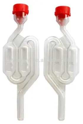 S-Shape Bubble Fermentor Airlock w/ Grommet