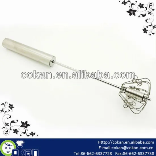 New Design Stainless Steel Rotating Egg Beater CK-EB039