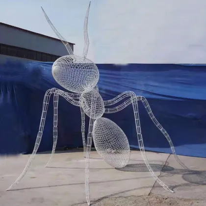 Casting metal rabbit figurine