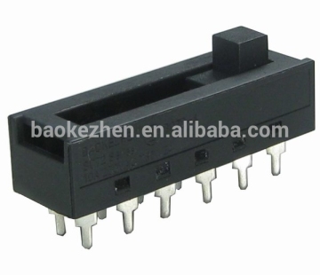 Electrical Slide switch with 1P/2P3T,2P4T,2P5T for home Appliance hair dryer,amplifier,etc. China.