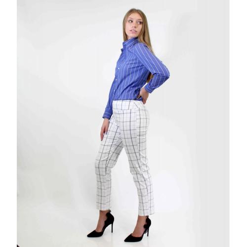 Dames Bengaline broek met garen geverfd