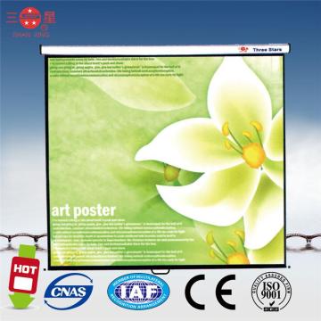 Wall mounted Self lock manual projection projector screen