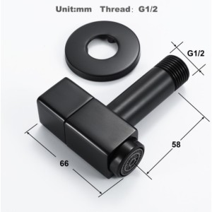 すべての銅単一の冷たい蛇口マットブラック洗濯機の蛇口クイックオープンバルブバルコニーメッキブラック