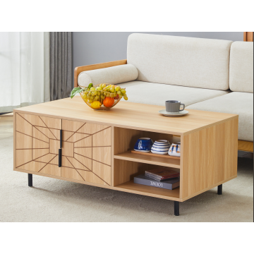 Modern Square MDF Coffee Table with Storage