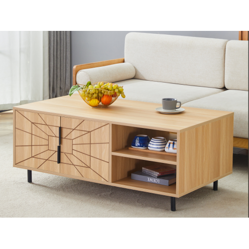 Modern Square MDF Coffee Table with Storage