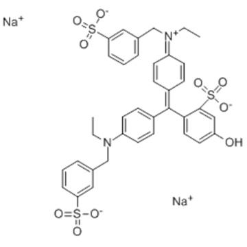 Benzenometanamínio, N-etil-N- [4 - [[4- [etil [(3-sulfofenil) metil] amino] fenil] (4-hidroxi-2- sulfofenil) metileno] -2,5-ciclohexadien-1-ilideno ] -3-sulfo-, sal interno, sal de sódio (1: 2) Nº CAS: 2353-45-9 CAS 2353-45-9