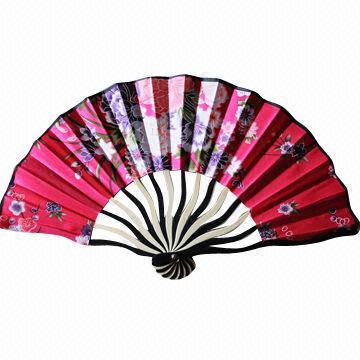Hand Fan with Bending Bamboo Ribs, Delicate Design, Various Sizes, Materials/Colors are Available