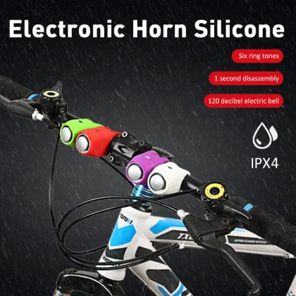 120db Chargeable Bicycle Bell Waterproof Cycling Bike Bell Electric Horn Mini Portable Cycling Handlebar Bell Bicycle Accessorie