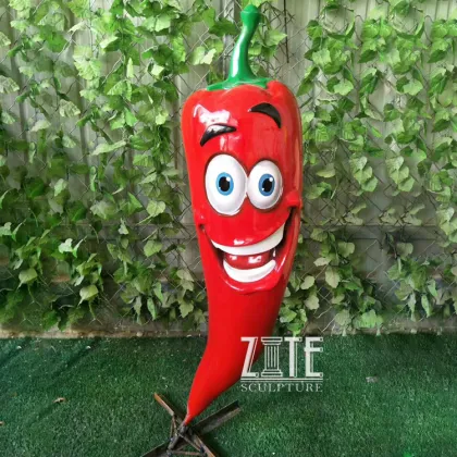 Garden vegetable sculpture resin fiberglass green pepper statue