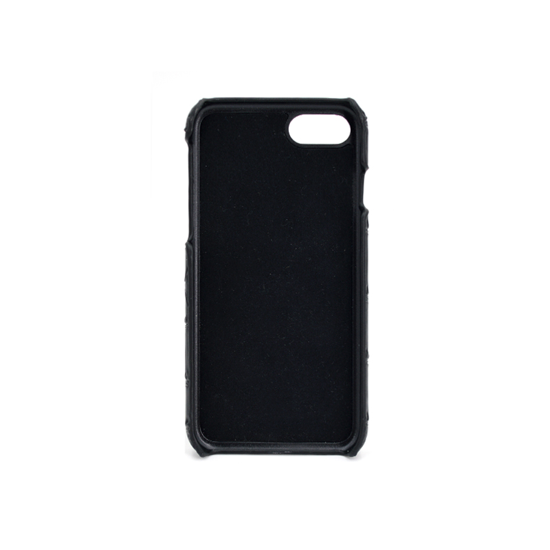 Case Telepon Kulit Buaya Hitam untuk Iphone 7/8