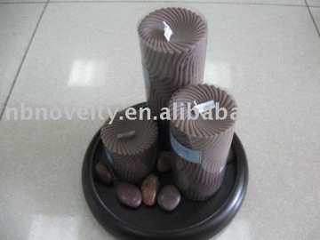 wooden candle holder