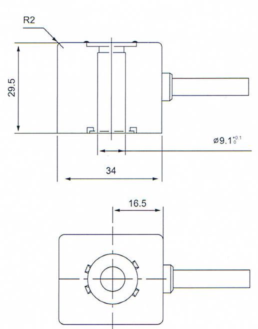 Main dimension of DC24V/220VAC MCH-3-1/2 solenoid valve coils