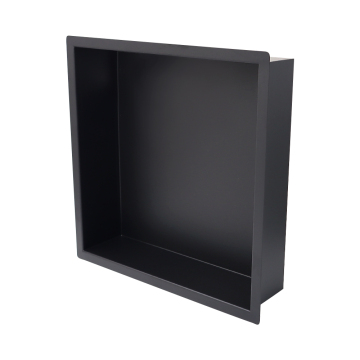 Customized Matte Black Stainless Steel 304 Square Anti-Rust Shower Niche for Bathroom Wall Decoration