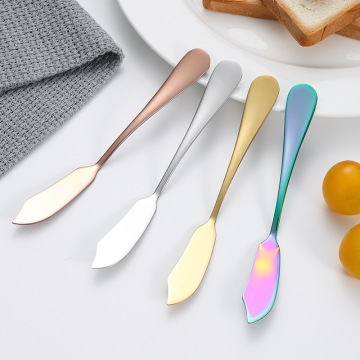Long-Handled 304 Stainless Steel Butter Knife Jam Spreader & Decorative Spatula