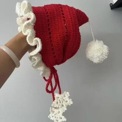 Sparkling Snowflake Christmas Hat