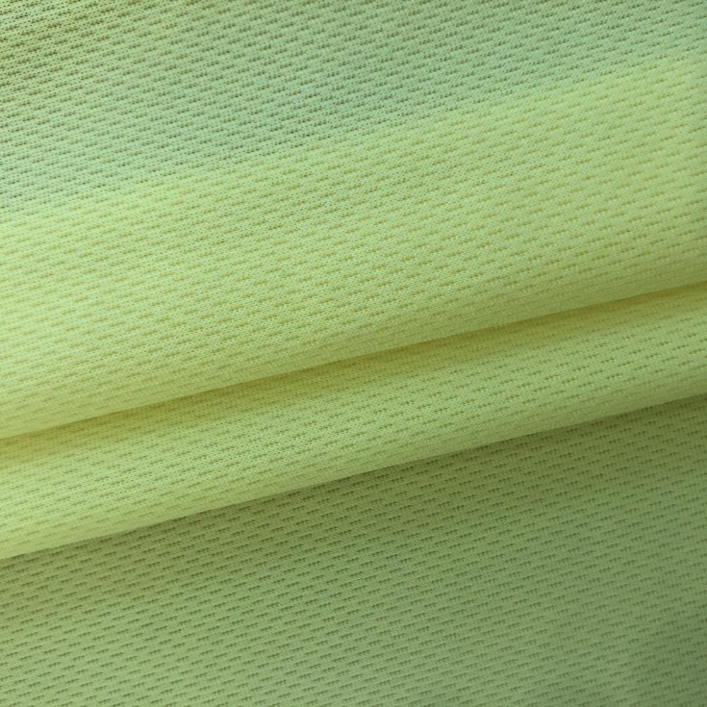 polyester plain dyed bird eye knitting fabric