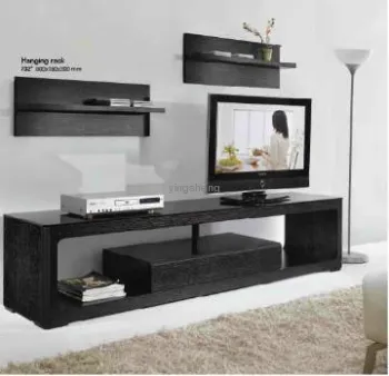 Black Oak Veneer TV Cabinet  382