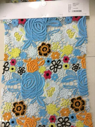 nine color polyester chemical lace