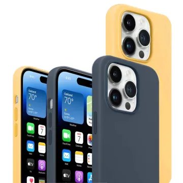 Soft Silicone Slim Bumper Anti-Scratch Microfiber Lining Shockproof Case for iPhone 14/15 Plus Pro Max