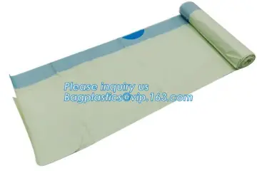 Biodegradable drawtape kitchen trash bag,drawstring rubbsh bag on roll, Drawtape Garbage Bag