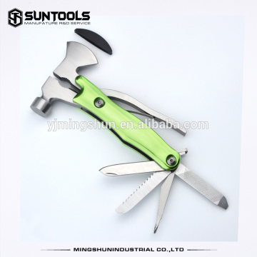 Mirror polish finish aluminum handle multi function tool with axe