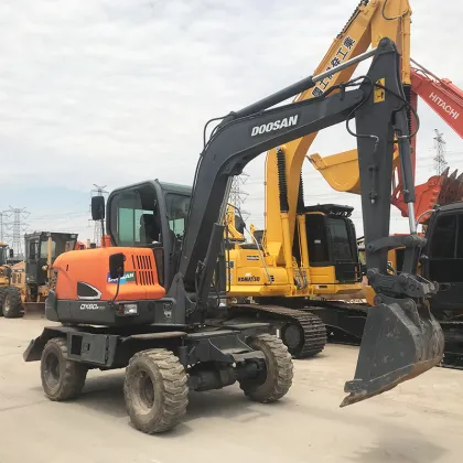 Affordable Used Doosan DX60W Wheel Excavator: A Mini Hydraulic Solution for Your Projects