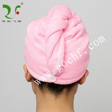 100% cotton solid color high quality bath cap