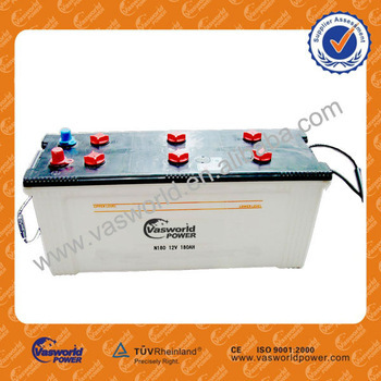 High Capacity batteries 12V180Ah dry car batteries manufacturers