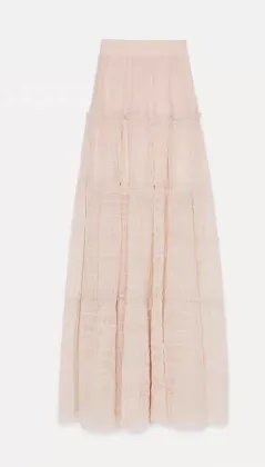 Loose Waist Summer Pleated Tennis Long Skirt