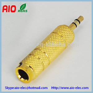 gold plated full matel jacket RCA male to 6.35mm female,RCA male to 6.35mm plug,RCA male to 1/4 inch plug audio adaptor connecto