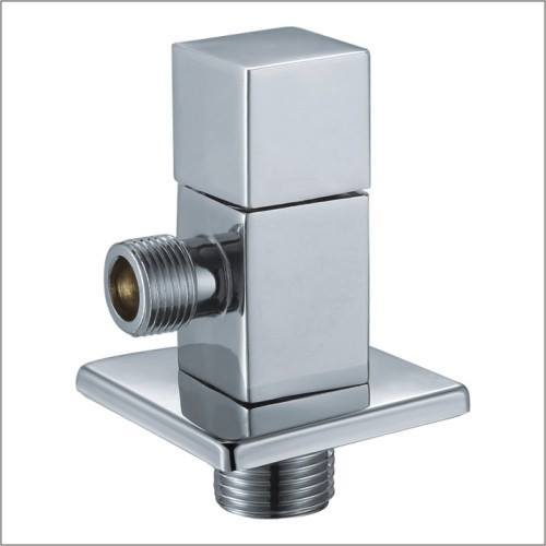 Silver Brass Square Handle angle stop valve