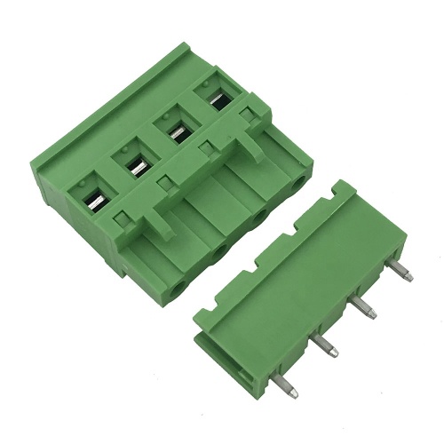 Bloque de terminales de tornillos superiores de 4 vías con paso de 7,62 mm