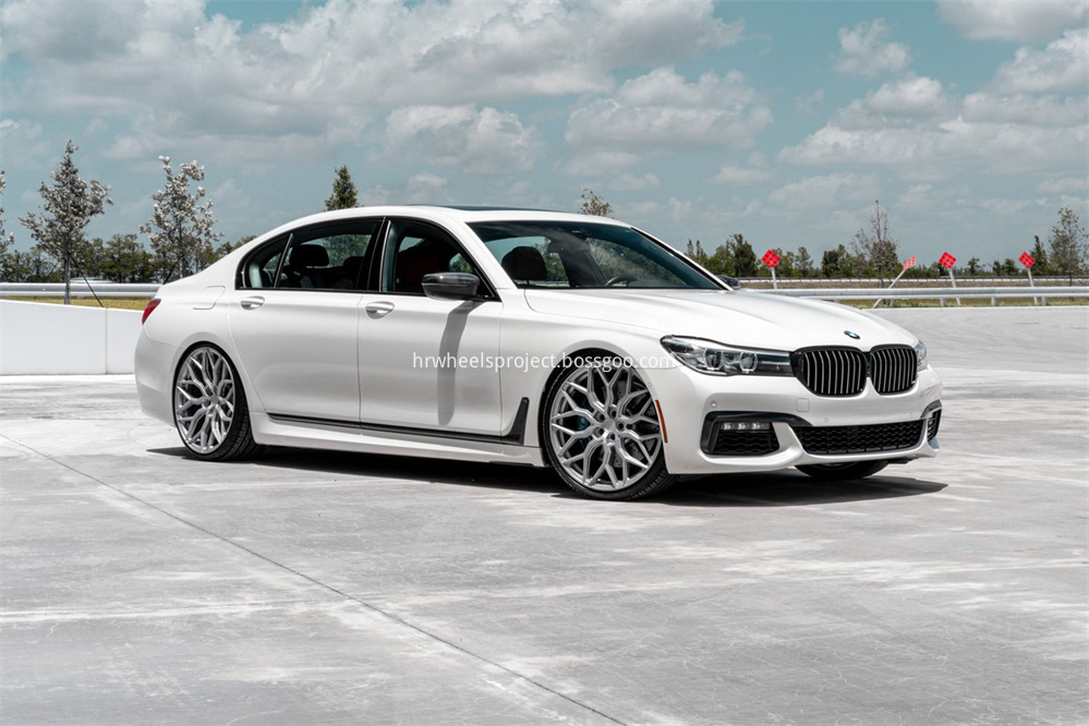 H R Tech Wheels Hr507 Satin Silver Bmw 740i 2